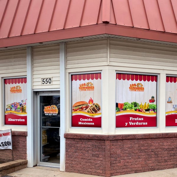 Los Compadres Meat Market Window Graphics Photo 2