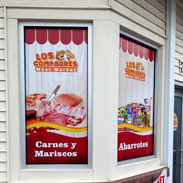 Los Compadres Meat Market Window Graphics Photo 1