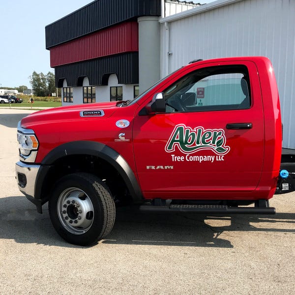 Abler Tree Co Truck Printed Vinyl Graphics _ Driver Side
