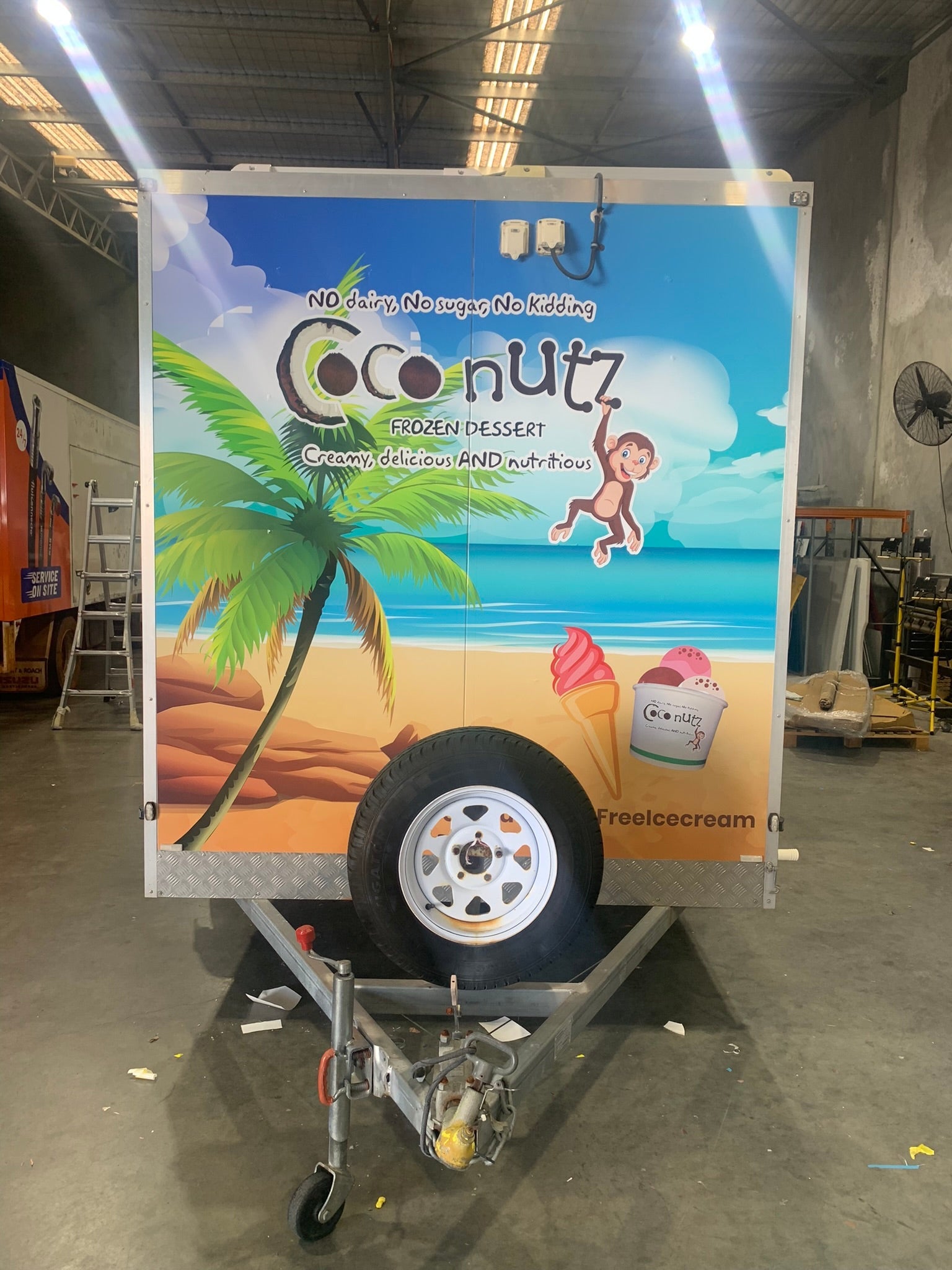 Coconutz Ice Cream Trailer Graphics