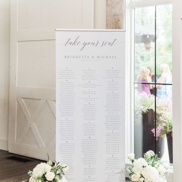 Wedding Seating Chart Sign