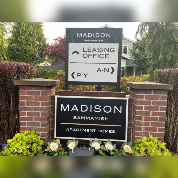 Madison Sammamish refreshed their property signage ahead of the holidays -Sammamish, WA