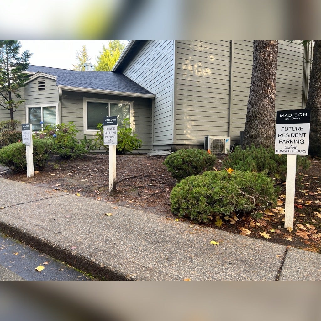 Madison Sammamish refreshed their property signage ahead of the holidays -Sammamish, WA