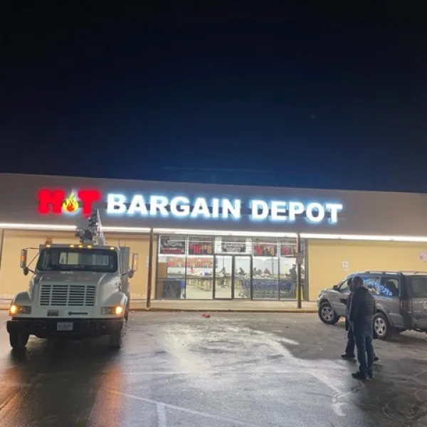 sign for Hot bargain depot