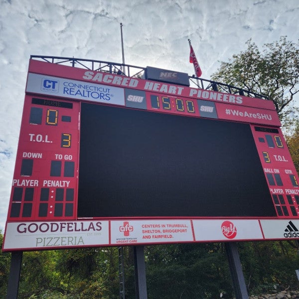 Custom Scoreboard for Sacred Heart University in Fairfield, CT