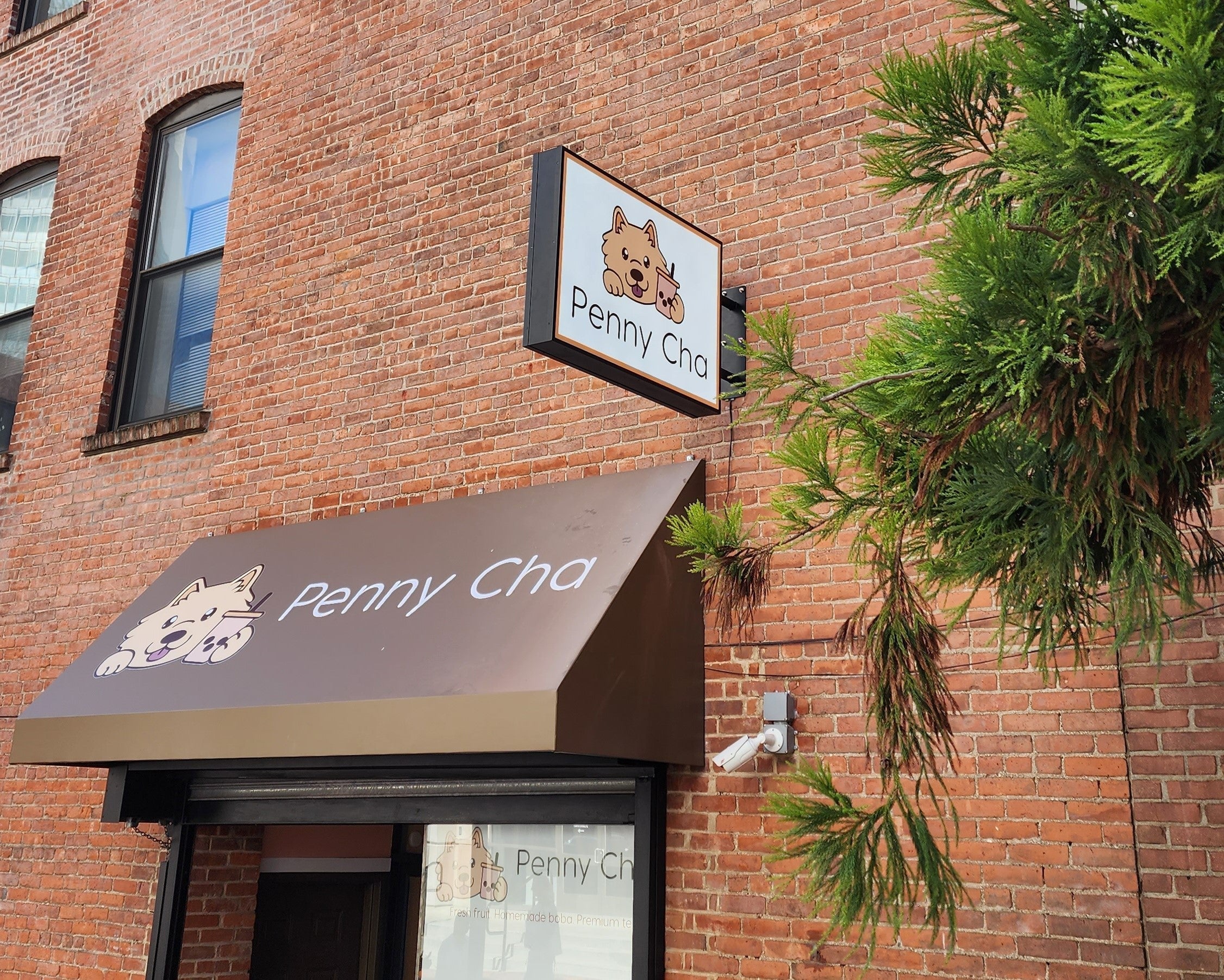 Lit Blade Sign for Penny Cha in Stamford, CT