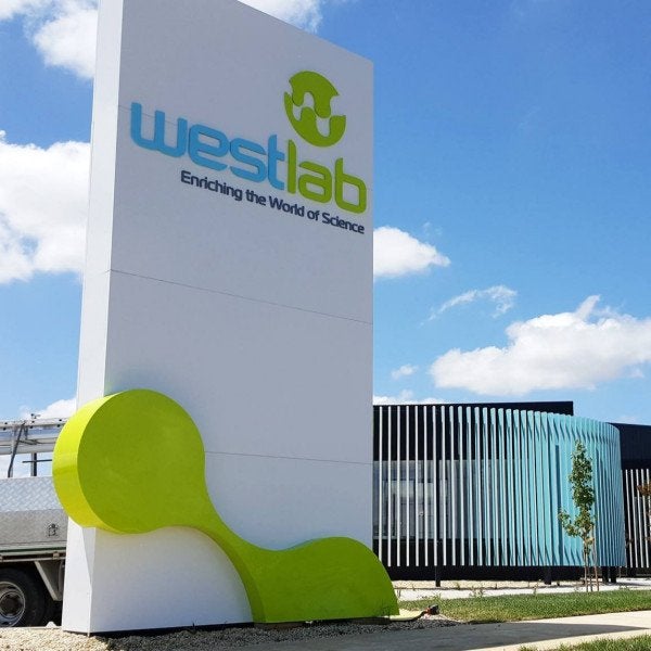Westlab 3D Fabricated Pylon Sign