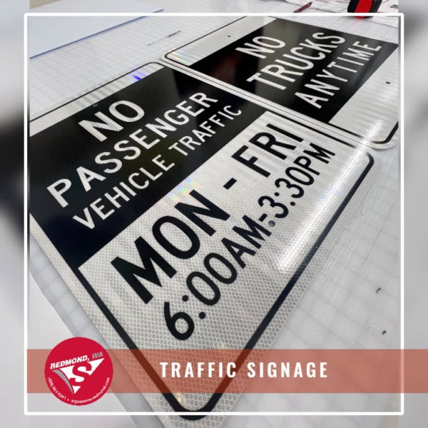 Custom reflective traffic signs