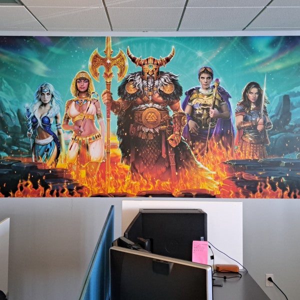 Mahi Gaming adds custom wall graphics to its Escondido Studio!