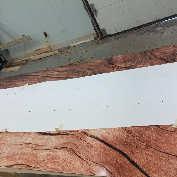 Making a fake wood sign with 3d lettering