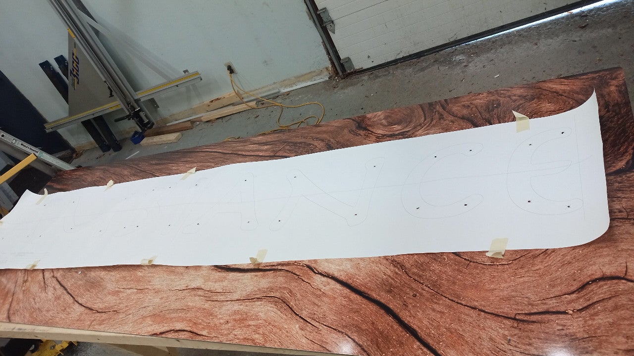 Making a fake wood sign with 3d lettering