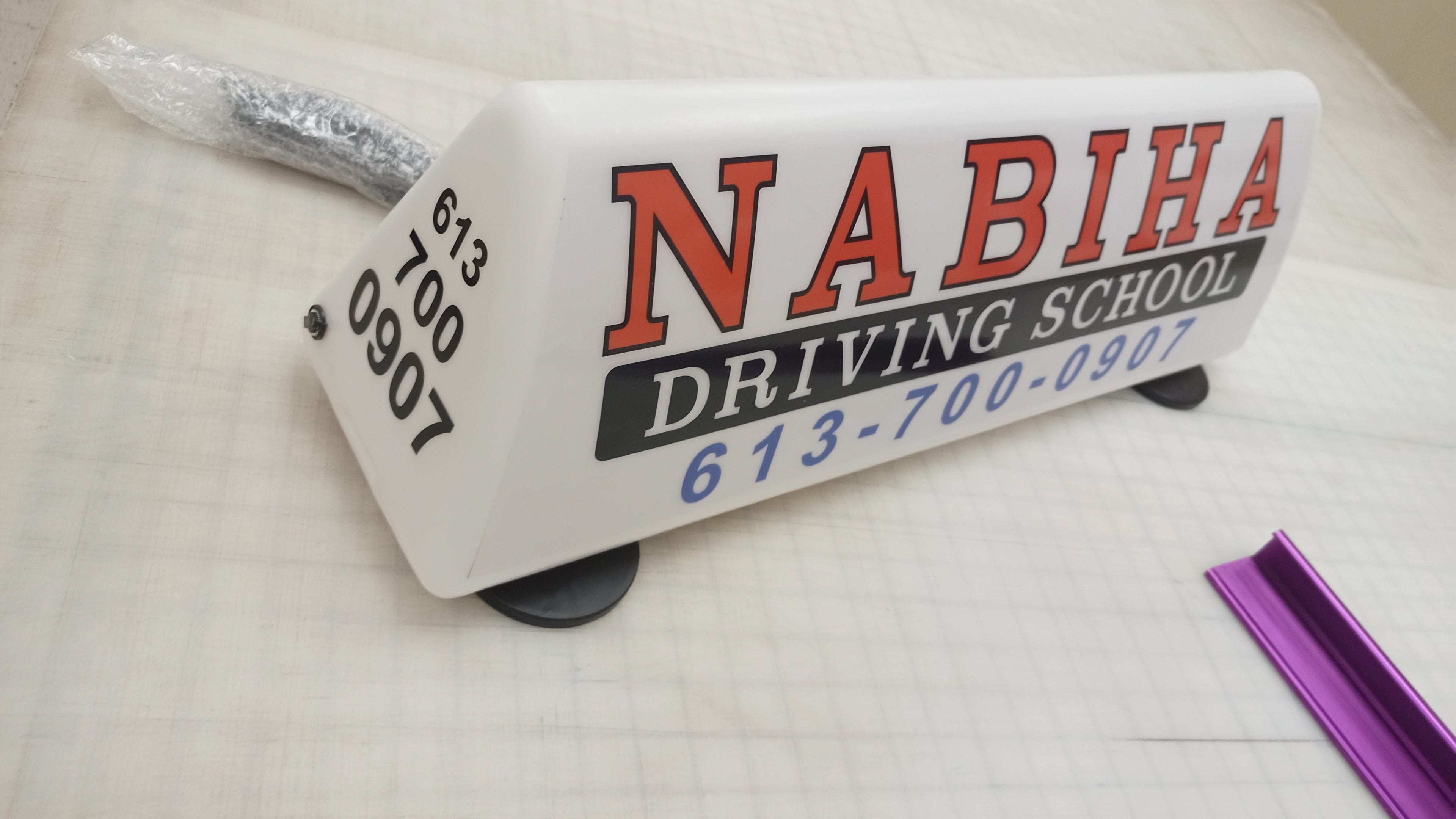 Airfin car topper for driving schools