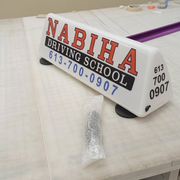 Airfin car topper for driving schools