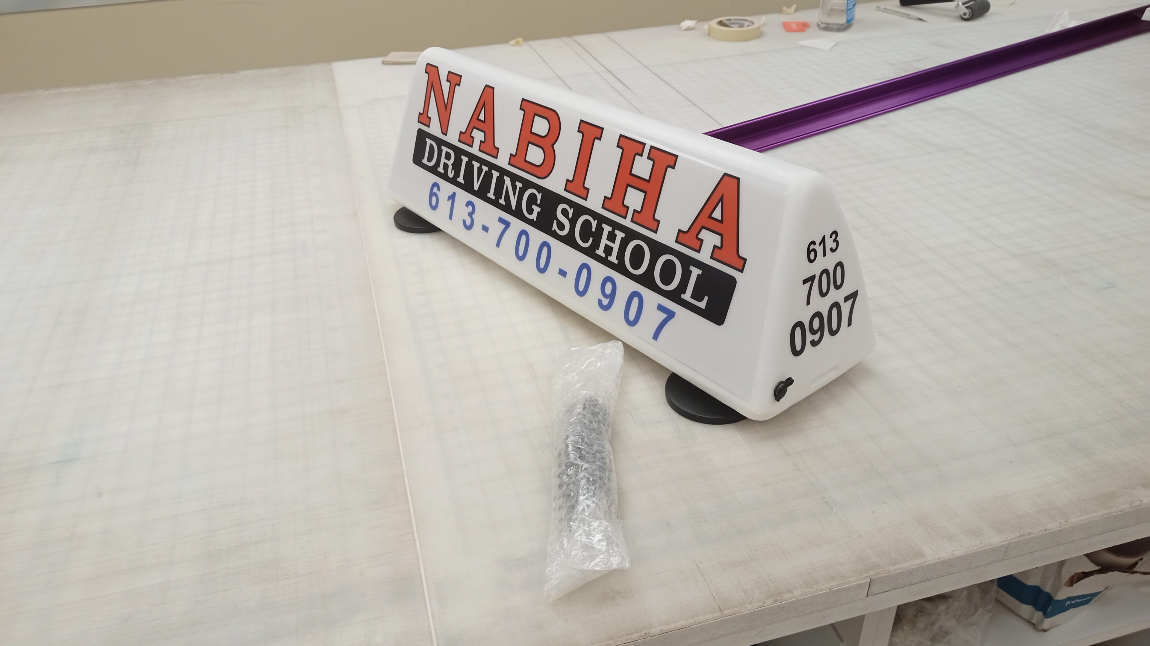 Airfin car topper for driving schools