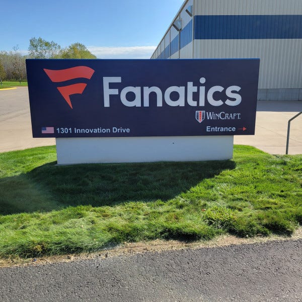 Fanatics/Wincraft Monument Sign Rebranding