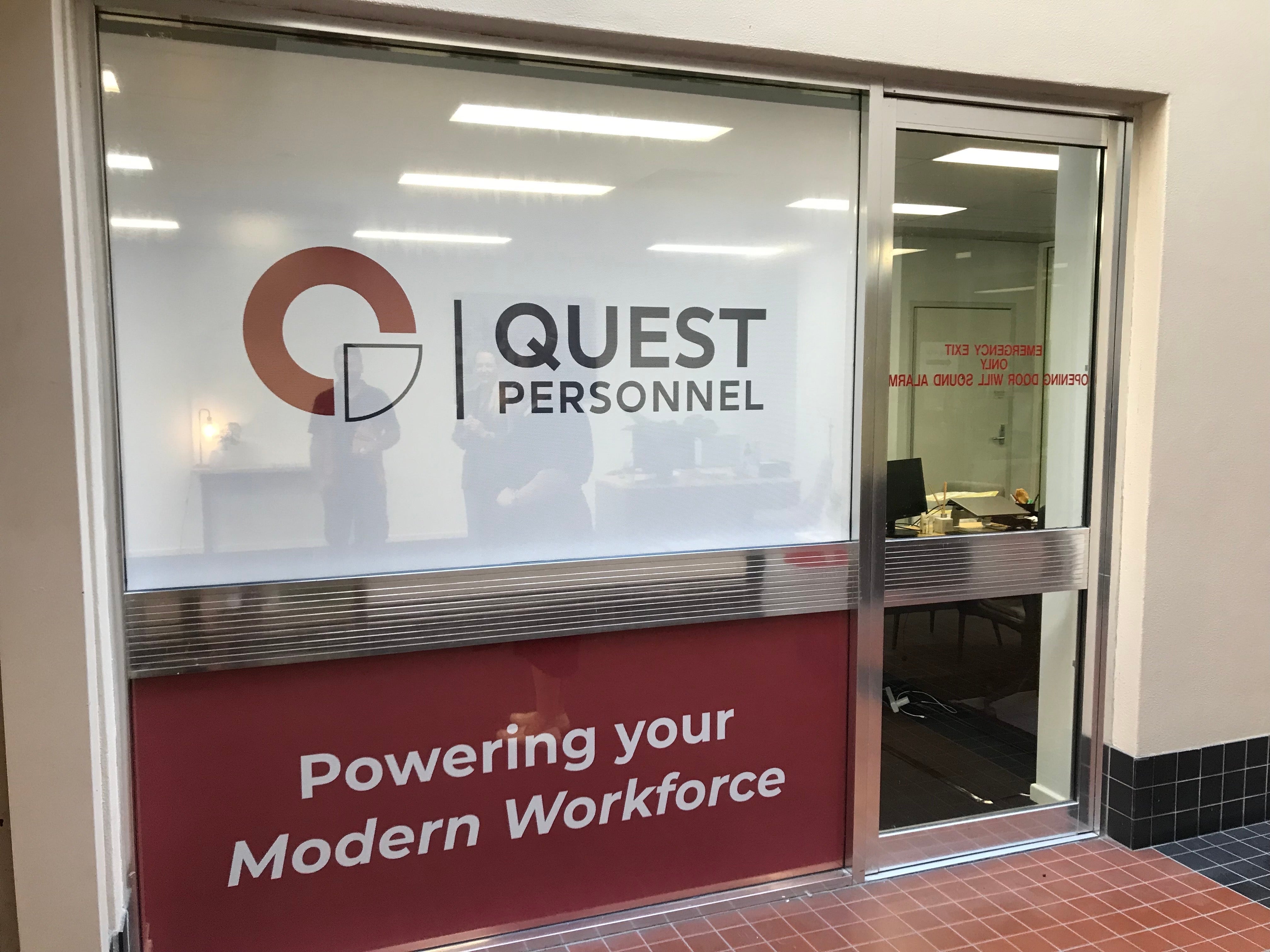 Quest Personnel Shopfront Signage & Window Decals