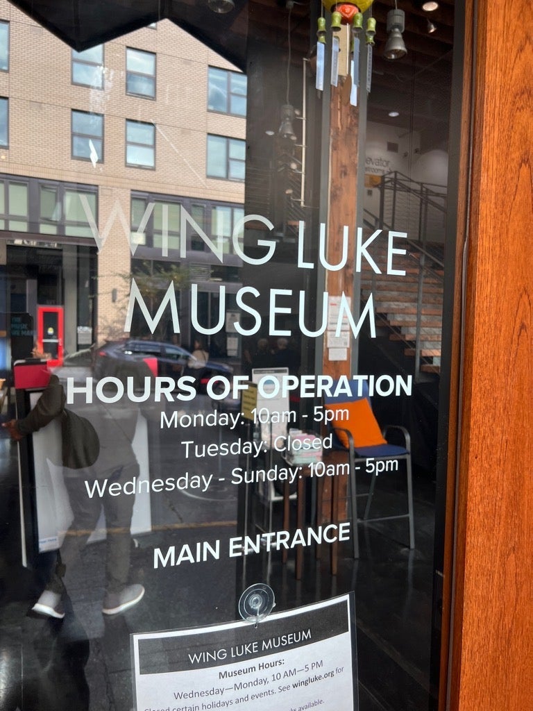 Wing Luke Museum, Seattle rebrands with updated storefront signs.