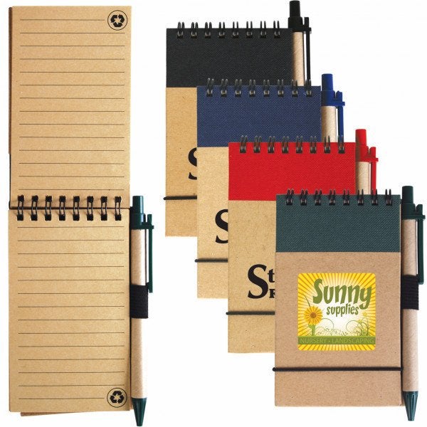 Custom Tradie Cardboard Notebook with Pen