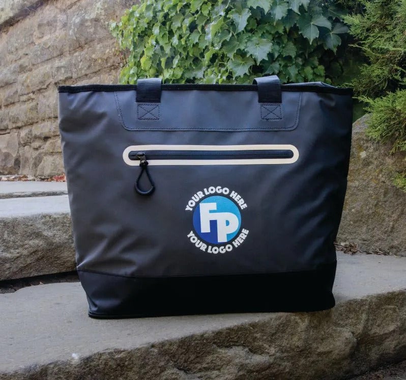 A visual representation of branded promotional products.