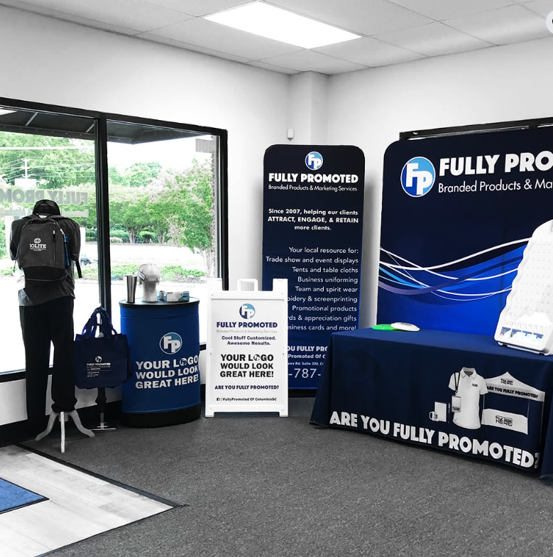 Fully Promoted of Overland Park's showroom entrance