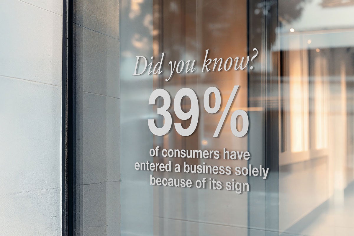 Did you know? 39% of consumers have entered a business solely because of its sign